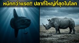 รูปเปรียบเทียบปลา Sunfish กับ แรด
